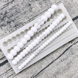 HULIANFU Pearl Rope Wave Flower Gemstone Shape Cake Side Lace Silicone Sugarcraft Mold Fondant Cake Decorating Tools