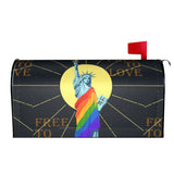 HULIANFU Waterproof Sunscreen American Flag Statue of Liberty Standard&amp;Large Size Mailbox Protective Cover for Outdoor Garden Decoration