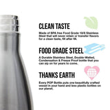 HULIANFU Travel Drinking Kettle Outdoor Sport Water Bottle 500ml Double Wall Stainles Steel Thermos Cup Leakproof Insulated Vacuum Flask