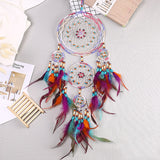HULIANFU NEW Creative all handmade five-ring dream catcher pendant living room bedroom decoration wall hanging beautiful Hanging ornament