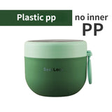 HULIANFU Mini Thermal Lunch Box Food Container with Spoon Stainless Steel Vaccum Cup Soup Cup Insulated Lunch Box taza desayuno portatil