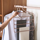 HULIANFU Multifunctional Household Plastic Pants Rack Trousers Clothes Hanger Wardrobe Closet Organizer Adult Silk Scarf Tie Storage Rack