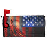 HULIANFU Waterproof Sunscreen American Flag Statue of Liberty Standard&amp;Large Size Mailbox Protective Cover for Outdoor Garden Decoration