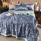 HULIANFU Summer Blanket Ice Silk Quilt Cool Feeling Nap Knee Air Conditioning Quilt Adult Children Washable Bedding