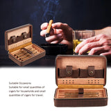 HULIANFU New Cedar Wood Cigar Travel Humidor Box Portable Cigar Case with Hygrometer and Divider Cigar Humidor Sigaren Box