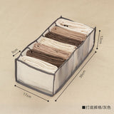 HULIANFU Jeans Compartment Storage Box Closet Clothes Drawer Mesh Separation Box Stacking Pants Drawer Divider Can Washed Home Organizer