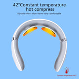 HULIANFU Massage Pillow Smart Electric Neck and Shoulder Pulse Massager Wireless Heat Cervical Vertebra Pain Relief Massage Machine