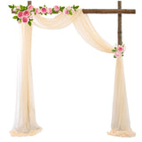HULIANFU Wedding Arch Chiffon Drapes Photography Background Decorations Wedding Home Garden Party Decor Pendant Wall Decoration 70*550Cm