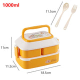 HULIANFU Kawaii Portable Lunch Box For Girls School Kids Plastic Picnic Bento Box Microwave Food Box With Compartments Storage Containers