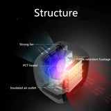 HULIANFU Mini Portable Electric Heaters Fan Room Warmer Table Office Energy Saving Hand Ceramic 800W PTC Home Hot Air Heater Radiator
