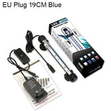 HULIANFU Waterproof LED Aquarium Lights Fish Tank Light Bar Blue/White 19/29/39/49CM Submersible Underwater Clip Lamp Aquatic Decor EU