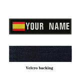 HULIANFU National Flag 10X2.5cm Embroidery Custom Name Text Patch Stripes Badge Iron On Or Sew On Or Velcros Patches For