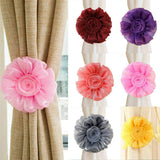 HULIANFU Modern Room Buckle Holder Magnetic Curtain Tieback Flower Strap Window Flower Curtain Tieback Clip-on Rose Tie Holder Decor