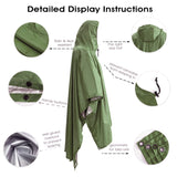 HULIANFU Portable Multifunctional 3 In 1 Rain Coat Hiking Camping Raincoat Poncho Mat Awning Durable Outdoor Activity Rain Gear Supplie
