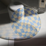 HULIANFU Nordic Ins Coffee Shop Simple Chessboard Lattice Acrylic Coaster Model Room Soft Photo Props Home Decoration