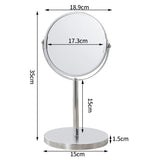 HULIANFU ORZ Bathroom Shaving Mirror Wall Cosmetic Extendable 7inch 1X3X Magnifying Double Side Rotatable Makeup Wall Mirror