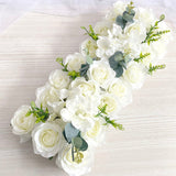 HULIANFU Luxury Wedding Road Cited Flowers Rose Peony Hydrangea Mix DIY Arched Door Flower Row Window T Station Wedding Decoration
