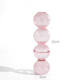 HULIANFU Nordic Creative Glass Bubble Vase Flower Arrangement Spherical Art Flower Ornaments Vases Decoration Home Birthday Gift