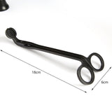 HULIANFU Wick Trimmer Stainless Steel Candle Cutter Oil Lamp Trim Scissors Candle Extinguisher Horn Shape Candle Cover Tool  Accessories