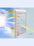 HULIANFU Rainbow Prism Sticker Rainbow Effect Window Film Solar Catcher Sticker Rainbow Prism Window Sticker 3D Rainbow Film Glass Film