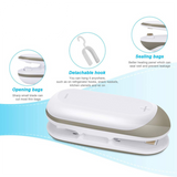 HULIANFU Portable Mini Sealer Sous Vide Home Heat Plastic Food Snacks Bag Sealing Machine Saver Packaging Kitchen Storage Clips