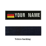 HULIANFU National Flag 10X2.5cm Embroidery Custom Name Text Patch Stripes Badge Iron On Or Sew On Or Velcros Patches For