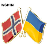 HULIANFU Ukraine flag pin lapel pin badge  Brooch Icons 1PC KS-0187