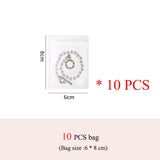 HULIANFU New Anti-oxidation Jewelry Storage Bag Desktop Drawer Organizer Transparent Necklace Bracelet Ring Holder Ziplock Bag Storage