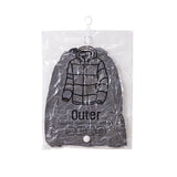 HULIANFU Transparent Clothes Compression Bag, Down Jacket Hanging Zipper Storage Bag, Clothes Organizer Plastic Bag, PE Plastic, Vacuum S
