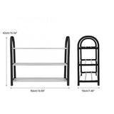 HULIANFU Shoe Rack Aluminum Metal Standing Shoe Rack DIY Shoes Storage Shelf Home Organizer Accessories Shoe Rack