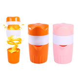 HULIANFU Portable Manual Citrus Juicer for Orange Lemon Fruit Squeezer Child Outdoor Potable Juicer Machine 300ML Orange Juice Cup