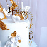 HULIANFU New Creative Brittany Acrylic Cake Topper Gold Black Rose Gold Reunion Cake Topper for Peoples Activity Party Cake Decorations