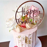 HULIANFU New Creative Brittany Acrylic Cake Topper Gold Black Rose Gold Reunion Cake Topper for Peoples Activity Party Cake Decorations