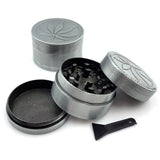 HULIANFU Metal Leaf Weed Grinder 3/4 Layer Mesh Screen Pollen Catcher Smoke Herb Herbal Spice 40mm 1.57 inch Mini Grinder Smoking