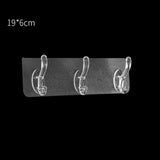 HULIANFU Three Branch Rotatable Seamless Adhesive Hook Strong Bearing Stick Hook Kitchen Wall Hanger Bathroom Kitchen supplies Hooks