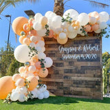 HULIANFU Macaron Orange Balloon Arch Garland Kit Happy Birthday Balloon Decoration Baby Shower Party Wedding Valentine Party Supplies