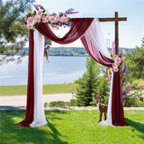 HULIANFU Wedding Arch Chiffon Drapes Photography Background Decorations Wedding Home Garden Party Decor Pendant Wall Decoration 70*550Cm