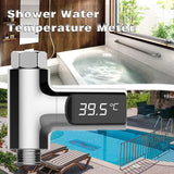 HULIANFU LED Shower Water Thermometer Faucet LED Display Electricity Self-powered Baby Pet Shower Thermometer Temperature Monitor