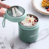 HULIANFU Thermal Lunch Box Food Container With Spoon PP Material Vacuum Cup Soup Cup Portable Insulated Breakfast Tableware