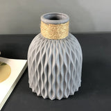 HULIANFU Modern Flower Vase Imitation Ceramic Flower Pot Decoration Home Plastic Vase Flower Arrangement Nordic Style Home Decoration