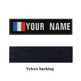 HULIANFU National Flag 10X2.5cm Embroidery Custom Name Text Patch Stripes Badge Iron On Or Sew On Or Velcros Patches For