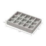 HULIANFU Velvet Jewelry Display Tray Case Hot Sales Stackable Exquisite Jewellery Holder Portable Ring Earrings Necklace Organizer Box