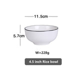 HULIANFU White Dinner Plate Set Ceramic Kitchen Plate Tableware Set Food Dishes Rice Salad Noodles Bowl Soup Kitchen Cook Tool 1pc