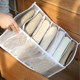 HULIANFU Jeans Compartment Storage Box Closet Clothes Drawer Mesh Separation Box Stacking Pants Drawer Divider Can Washed Home Organizer