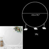 HULIANFU Square Wedding Arch Background Prop Single Arch Recyclable PVC Ring Outdoor Lawn Weding Flower Door Rack Wedding Birthday Decor
