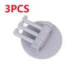 HULIANFU Three Branch Rotatable Seamless Adhesive Hook Strong Bearing Stick Hook Kitchen Wall Hanger Bathroom Kitchen supplies Hooks