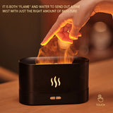 HULIANFU Portable aroma diffuser Simulation Flame USB Ultrasonic Humidifier Home Office Air Humidifier Aromatherapy Flame Lamp Difusor