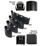 HULIANFU Led Wall Lamp Interior Wall Light IP65 Waterproof Led Lamp Wall Decor For Living Room Bedroom Garden Outdoor Lighting AC86-265
