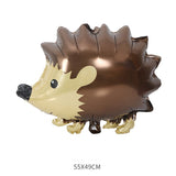 HULIANFU Jungle Cartoon Animal Balloon Rabbit Fox Penguin Hippo Tiger Crocodile Aluminum Foil Balloon Zoo Party Children  Toy