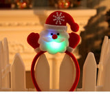 HULIANFU 2023 Christmas Headband LED Christmas Decorations Gift Hairpin Antlers Headband New Year Decorations Santa Headband Christmas Decor